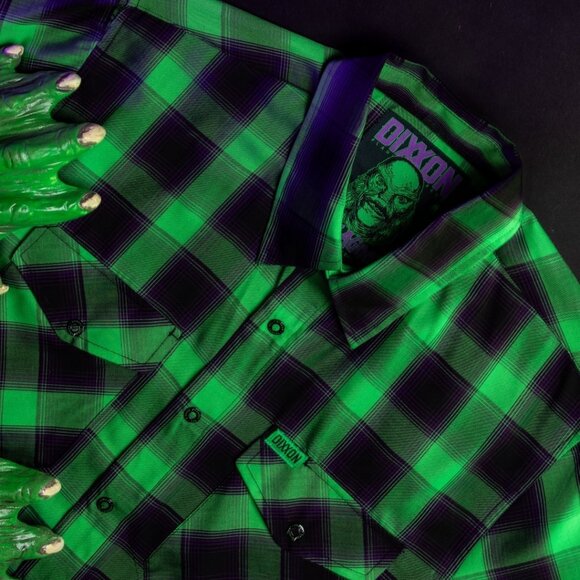 Dixxon THE LAGOON- Horror Series Friday 13th -Short Sleeve Bamboo Shirt -Men's M - Picture 3 of 9